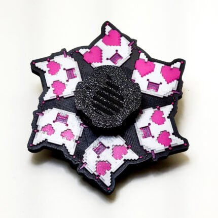 Cat Heart Eyes Zoetrope Spinner | Adorable Stress Relief Toy