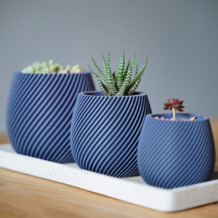 Modern Spiral Planter | Sleek 3D-Printed Pot with a Hypnotic Twist