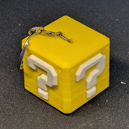 Super Mario Question Block Keychain | Eco-Friendly Gamer Nostalgia
